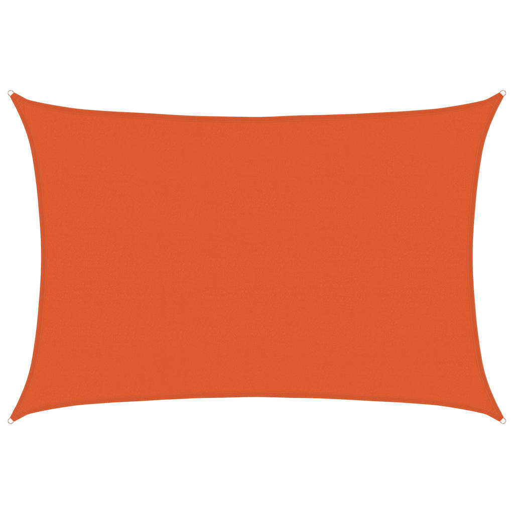 Toldo De Vela Rectangular Hdpe Naranja 160 G/m² 5x6 M_0