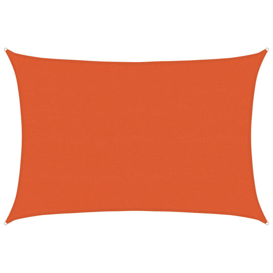 Toldo De Vela Rectangular Hdpe Naranja 160 G/m² 5x6 M_0