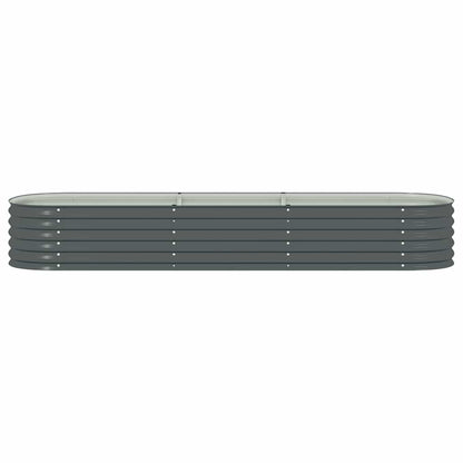 Arriate De Acero Galvanizado Gris 320x80x44 Cm_3