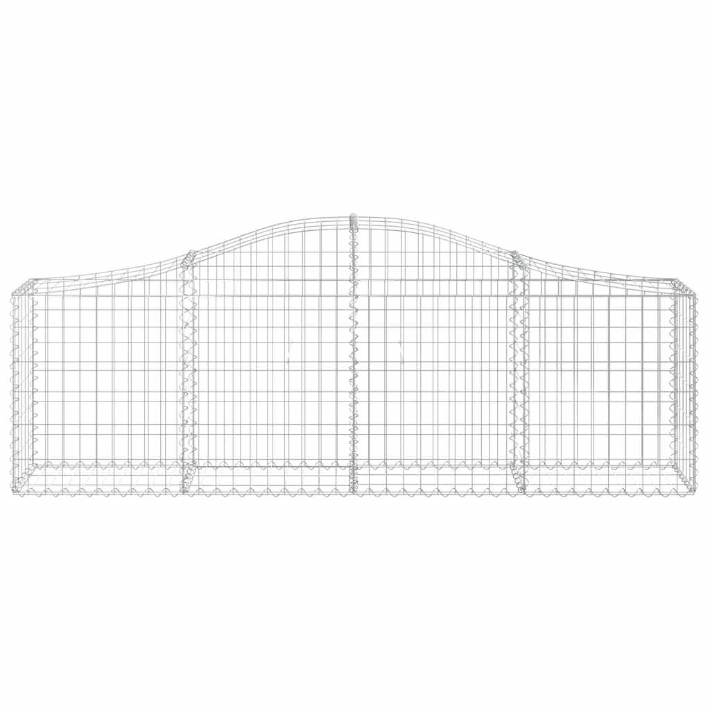Cestas De Gaviones 10 Uds Forma De Arco Hierro 200x30x60/80 Cm_3