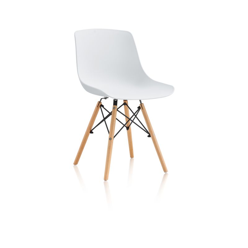 Pack 4 Sillas De Comedor Fredo Polipropileno, Blanco, 52 X 79 X 46_3