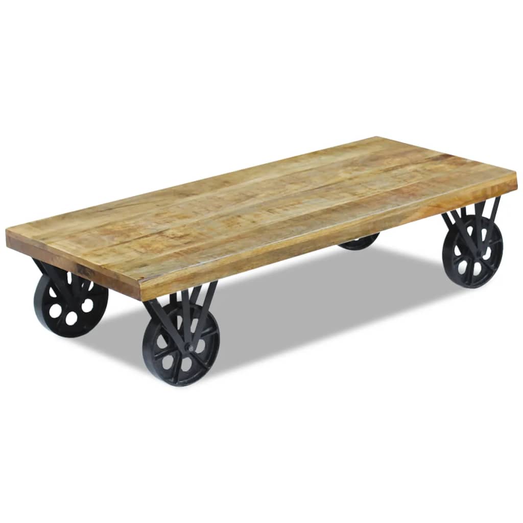 Mesa De Centro Madera De Mango 120x60x30 Cm_3