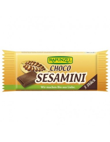 Barra de chocolate com sésamo Rapunzel 4x27g