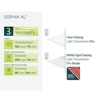 Cobertura de porta Sophia XL 140x845 cm opala Canopia
