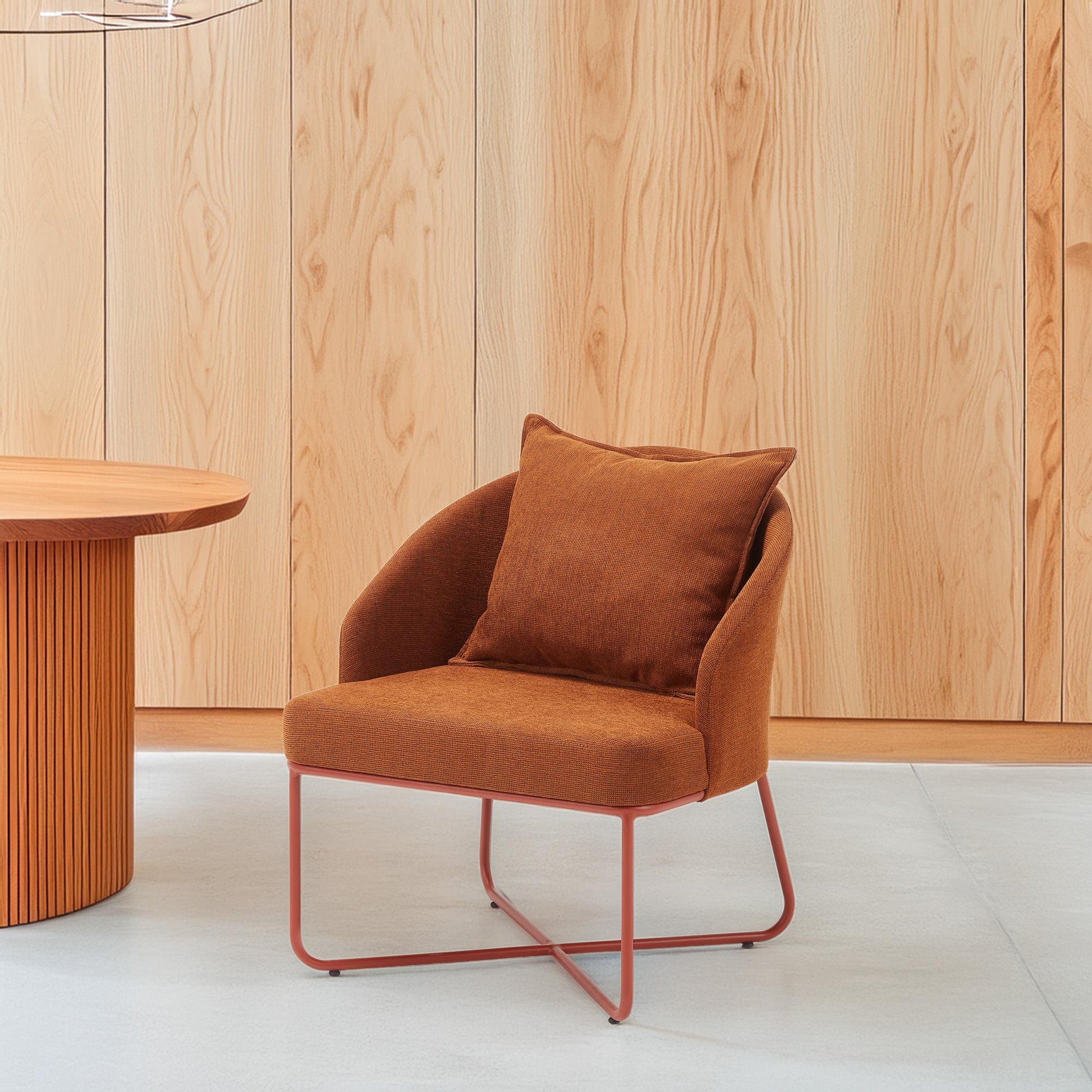 Silla Glis Mostaza - Diseño Ergonómico Con Patas De Hierro 65x65x110cm - Well Home_2