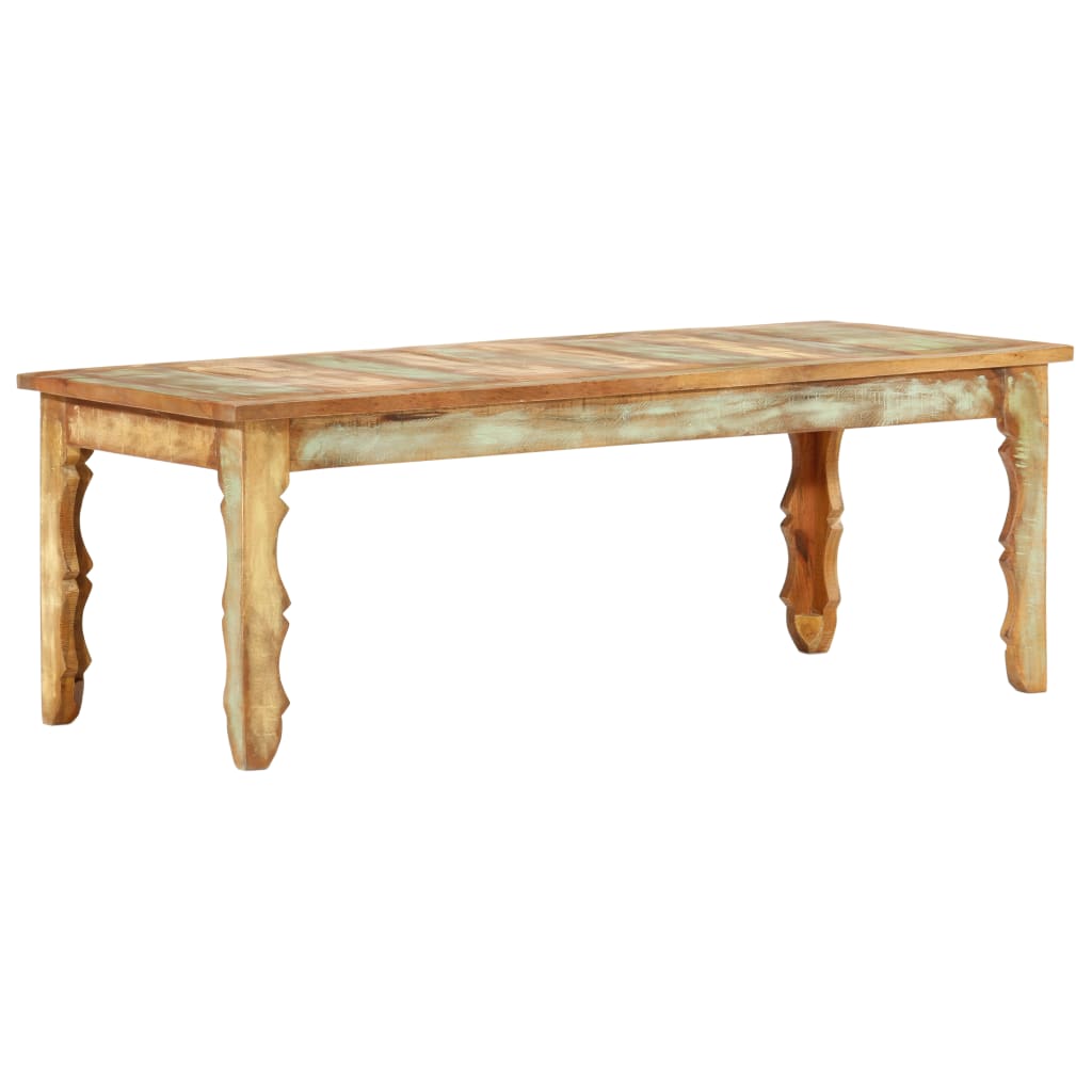 Mesa De Centro De Madera Maciza Reciclada 110x50x40 Cm_3
