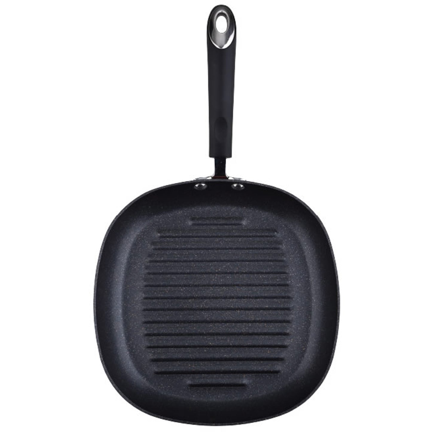 Sartén Grill / Plancha 28 X 28 X 4,5 Cms. Aluminio Prensado, Color Cobre Metalizado, Mango Revestido Con Silicona, Inducción