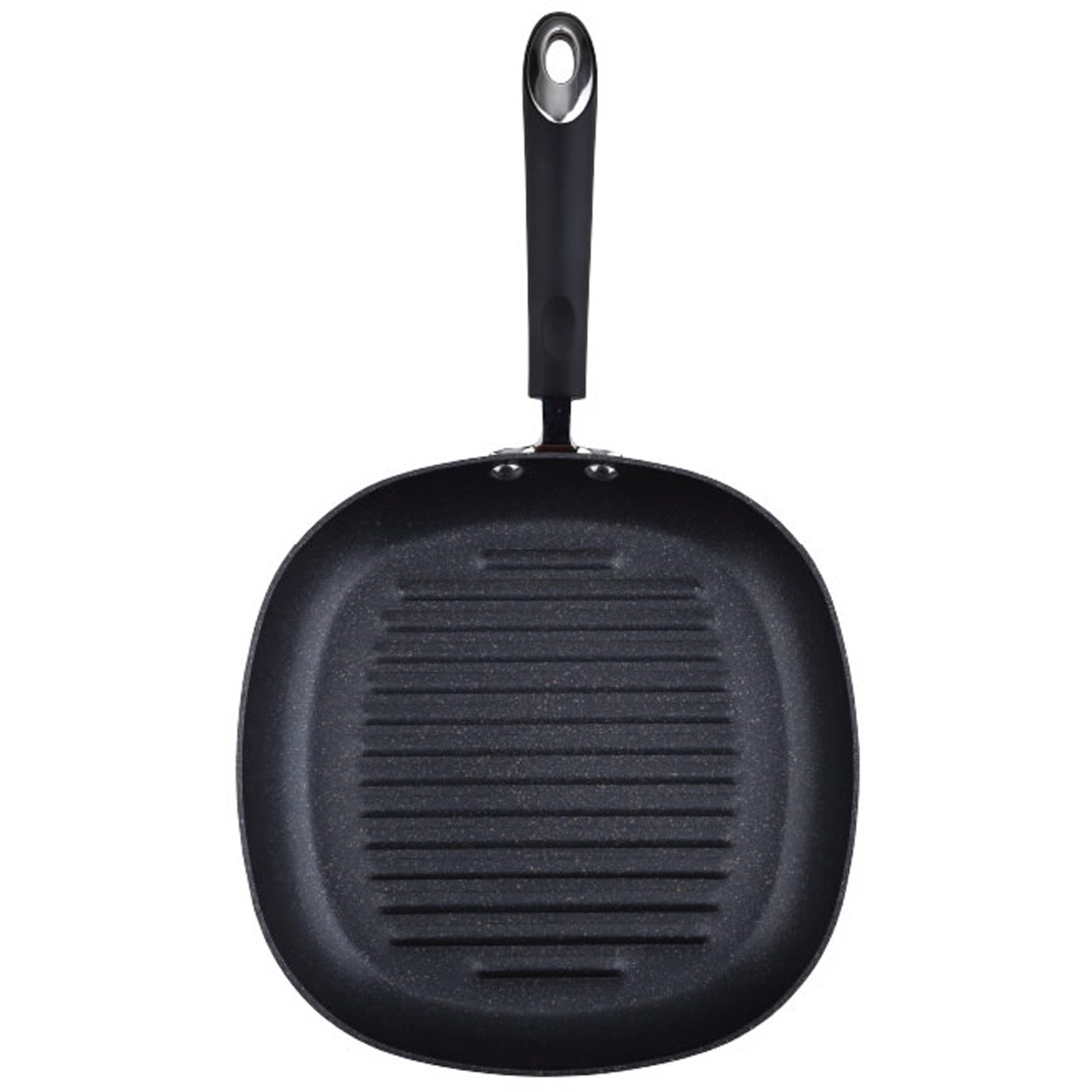 Sartén Grill / Plancha 28 X 28 X 4,5 Cms. Aluminio Prensado, Color Cobre Metalizado, Mango Revestido Con Silicona, Inducción