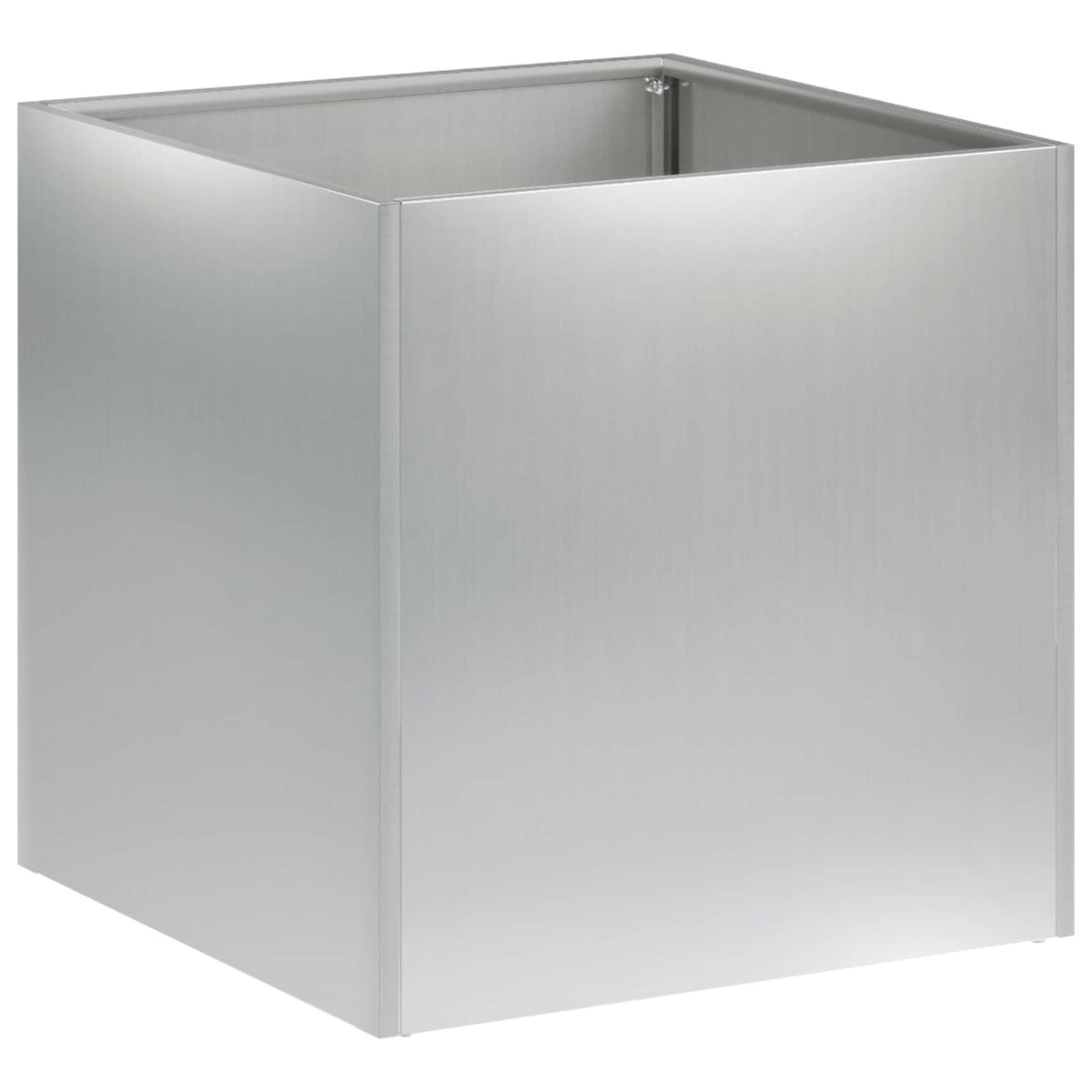Macetero De Jardín Plateado 20 X 20 X 20 Cm Acero Galvanizado_0