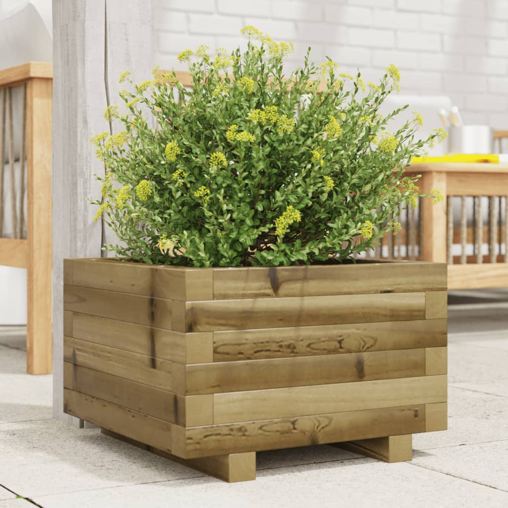 Jardinera Madera De Pino Impregnada 40x40x26,5 Cm_1