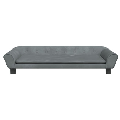 Cama Para Perros De Terciopelo Gris Oscuro 100x50x21 Cm / Vetonek_4
