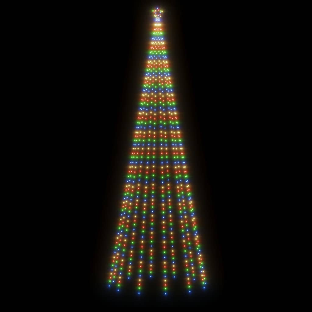 Vidaxl Árbol De Navidad Cónico 732 Leds De Colores 160x500 Cm_3