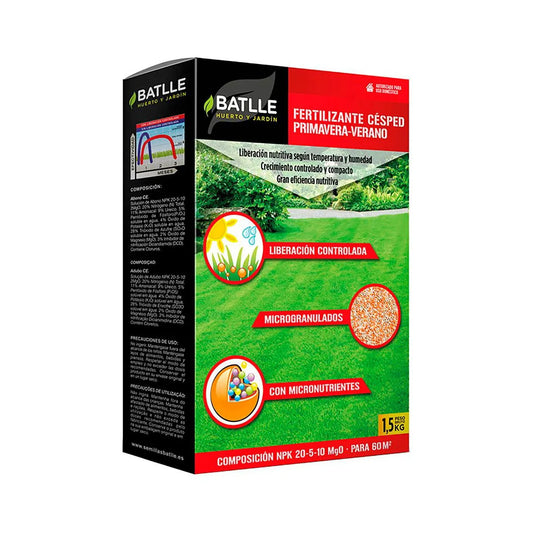 Fertilizante para relvado Batlle primavera-verão 1,5 kg