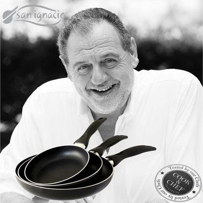 Juego De 3 Sartenes San Ignacio En Negro Color 16, 20 Y 24 Cm).