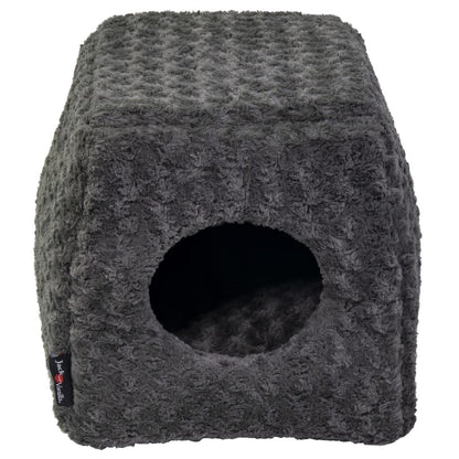 Jack And Vanilla Cueva Para Mascotas Softy S Roseta Gris 40x40x39 Cm_1