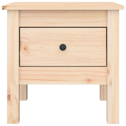 Mesa Auxiliar De Madera Maciza De Pino 40x40x39 Cm_4
