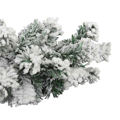 Vidaxl Guirnalda De Navidad Con Nieve Flocada Verde 5 M Pvc_4