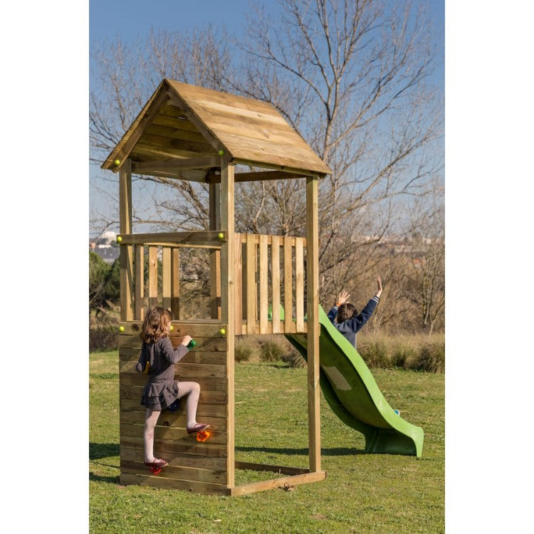 Parque Infantil Masgames Tibidabo L Techo De Madera Escalada: Con Arenero En La Base Y Pared De Escalada._4
