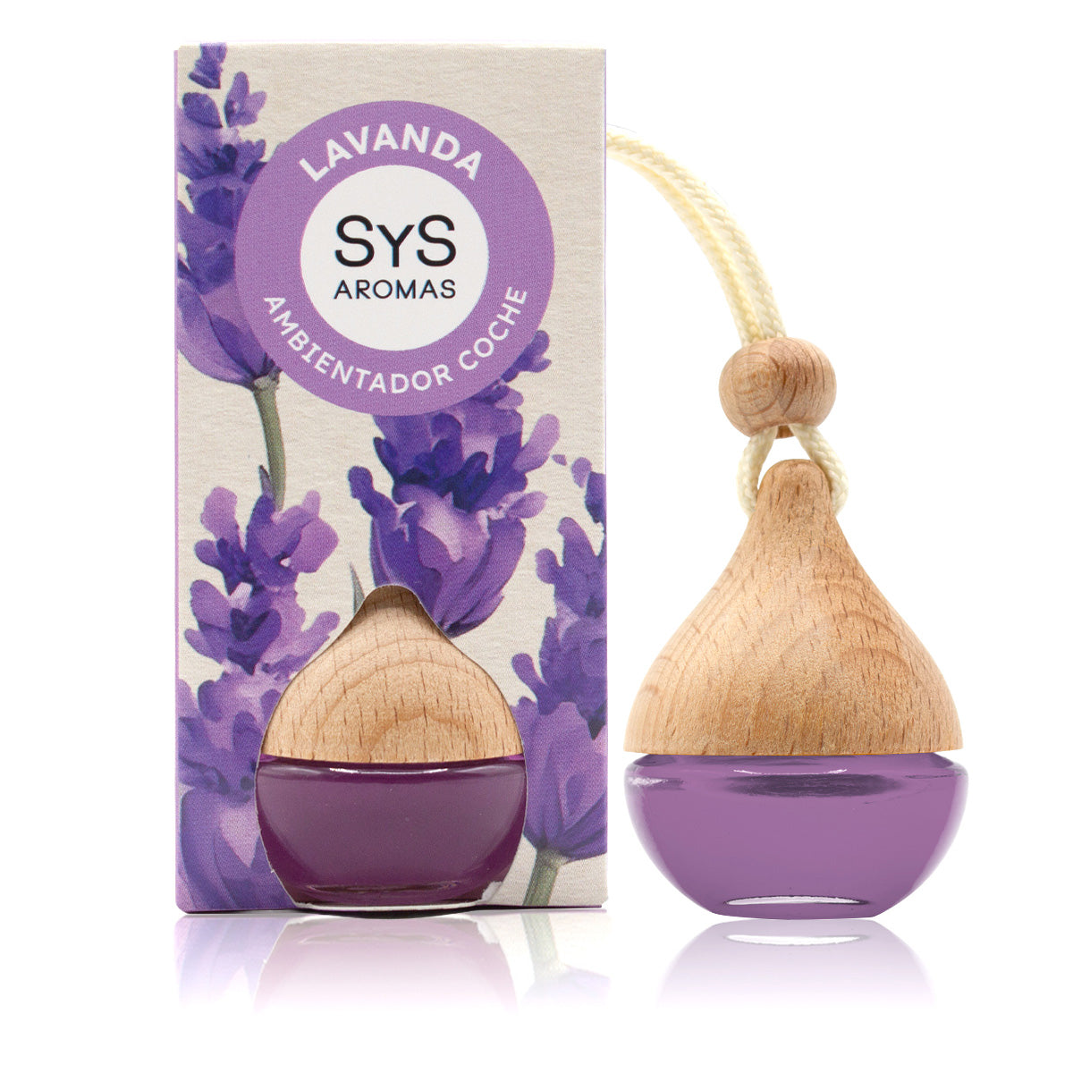 Ambientador Coche Lavanda Gota SYS Aromas 6 ml | Aroma Floral y Agreste | Suave y Relajante_0