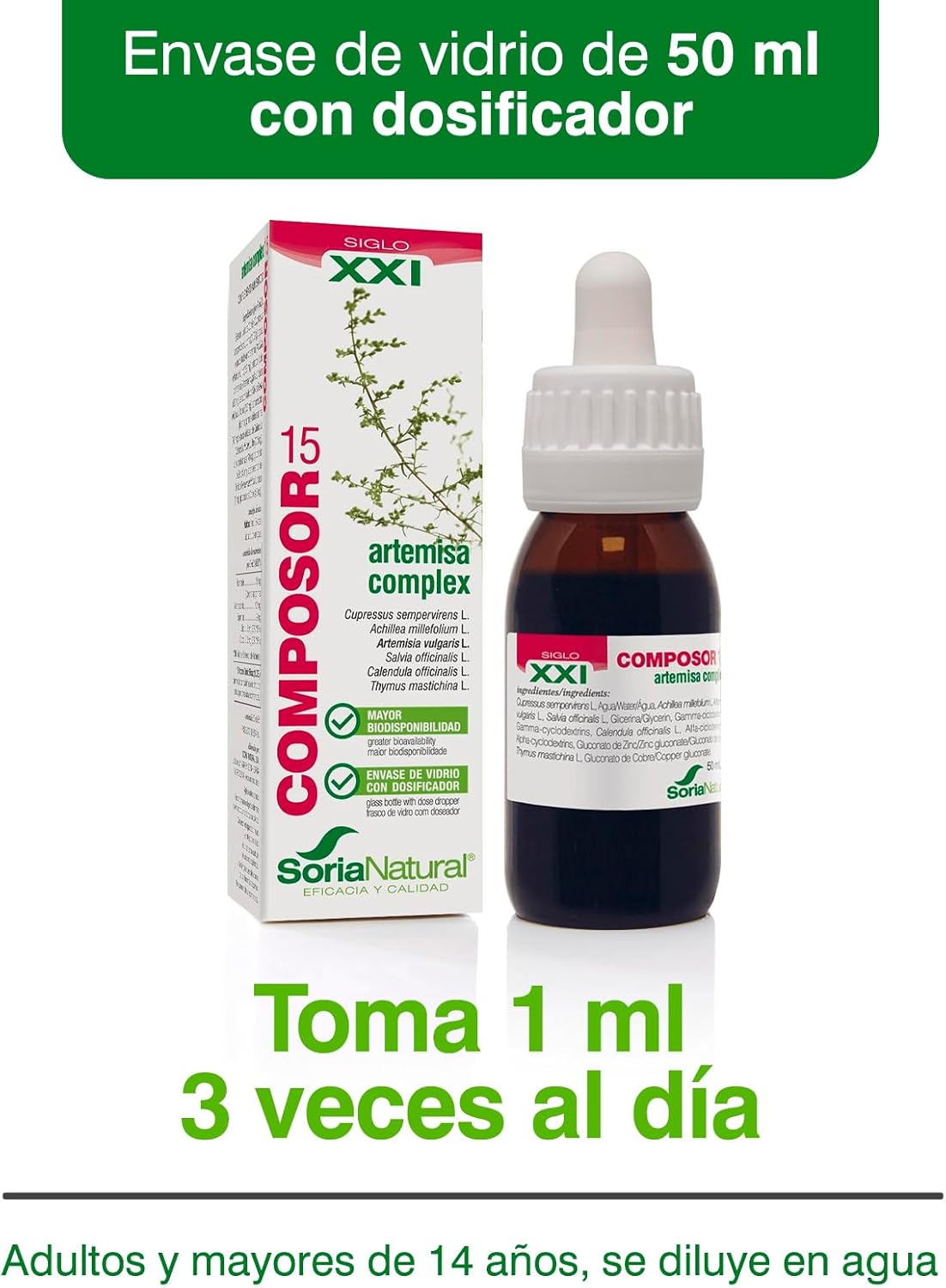 Composor 15 Complexo Artemisa XXI Soria Natural 50 ml