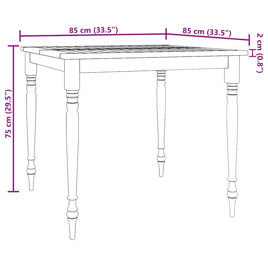 Vidaxl Juego De Comedor Para Jardín 3 Pzas Madera Maciza De Teca_2