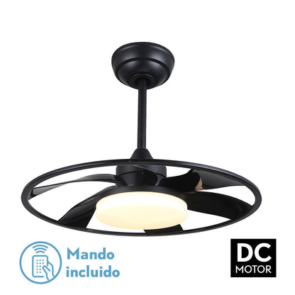 Ventilador Dc Celsius 26w Negro 6 Aspas 55d 2950lm 3000-4000-6500k 6vel. Remoto, Memoria Y Temporizador_0