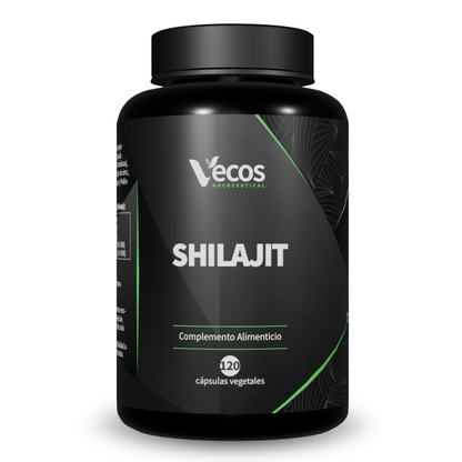 Shilajit 1400 Mg Vecos 120 Cápsulas | Energía, Vitalidad Y Testosterona | Con Zinc Y Vitamina B6_0