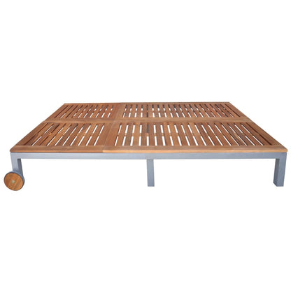 Tumbona Doble De Madera Maciza De Acacia_1