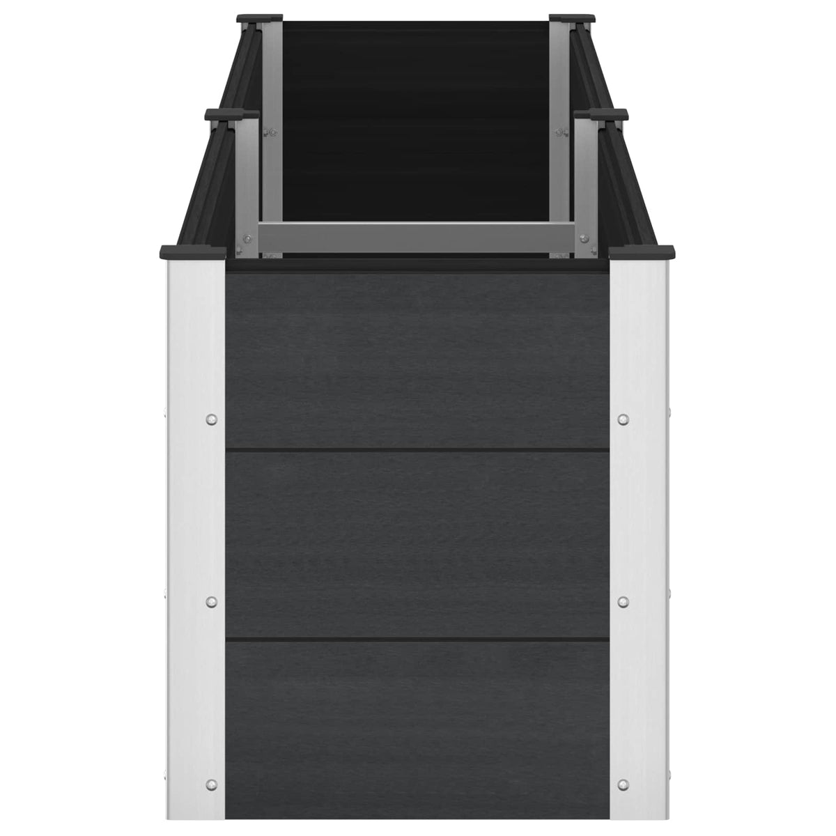 Arriate Elevado Negro 250 X 50 X 54 Cm Wpc Y Aluminio_3