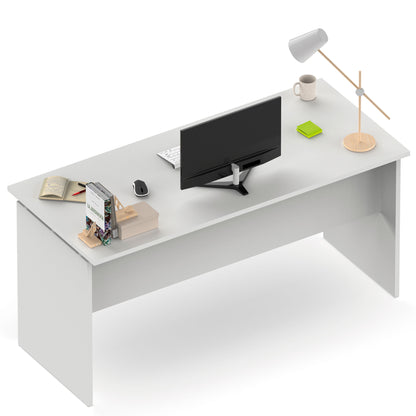 Escritorio, Mesa De Ordenador Oficina, Estudio 76 X 155 X 68 Cm, Despacho, Habitación, Desk, Briebe, Zenith, Blanco_2