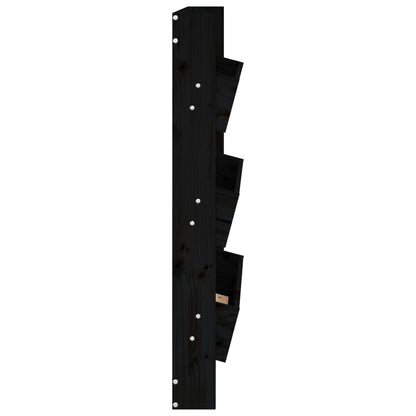 Jardinera De Pared 3 Niveles Madera Pino Negro 60x18,5x110 Cm_4