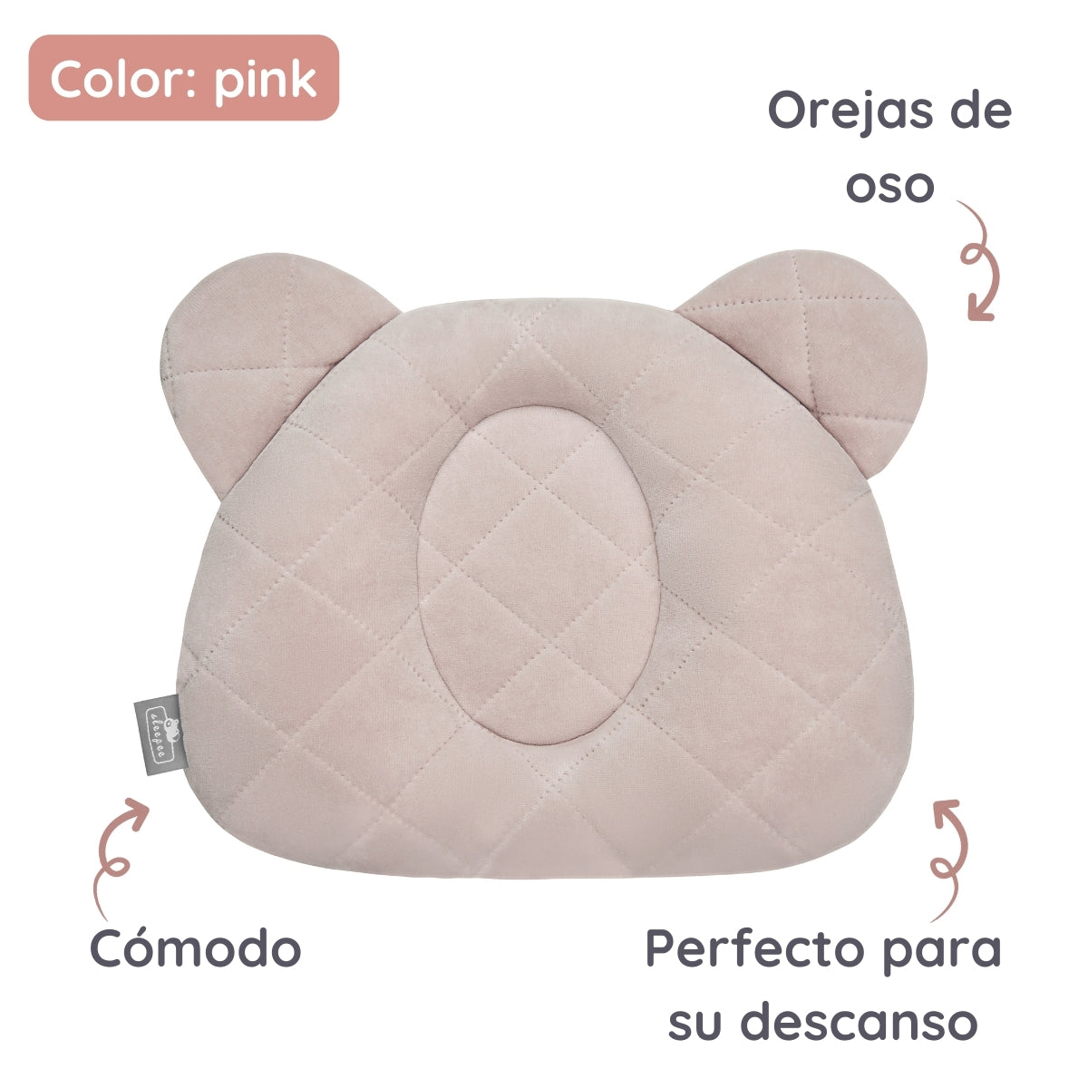 Almohada Cojin Plagiocefalia Bebés Royal Baby Pink_1