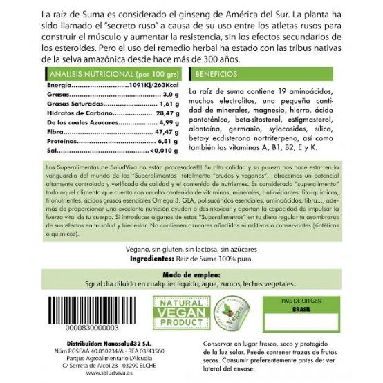 Raiz de suma 125 g, Saúde Viva
