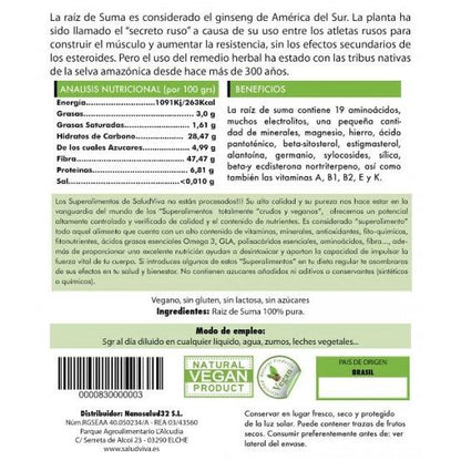 Raiz de suma 125 g, Saúde Viva