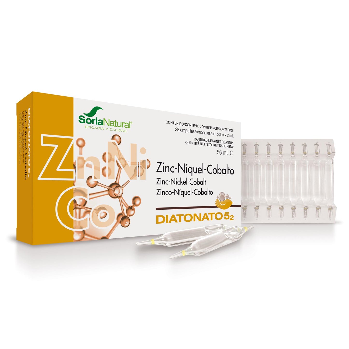 Diatonato 5-2 Zinco-Níquel-Cobalto Soria Natural 28 ampolas