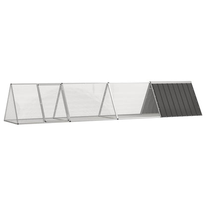 Jaula De Conejos Acero Galvanizado Antracita 403,5x80,5x71 Cm_1