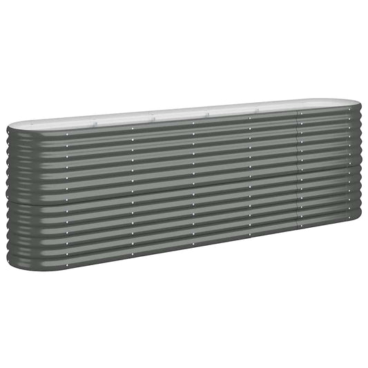 Jardinera Arriate Acero Galvanizado Antracita 224x40x68 Cm_0