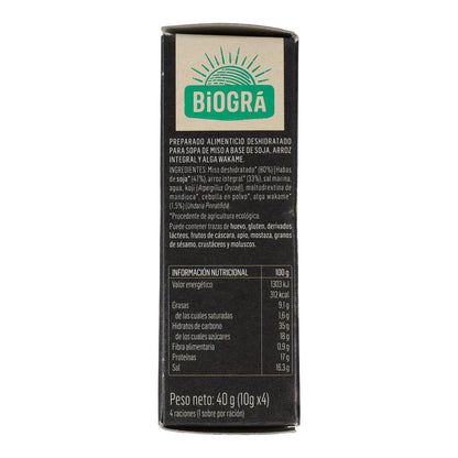 Sopa Miso Vermelho e Alga Wakame Biográ, 4x10g