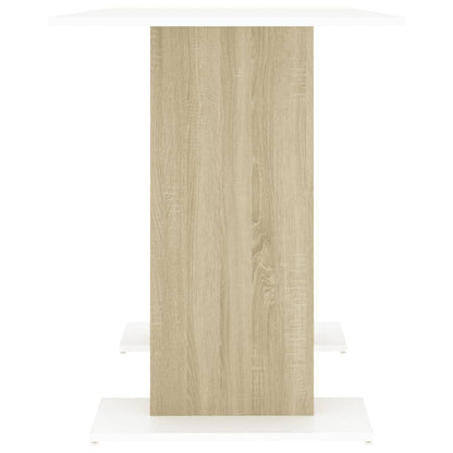 Mesa De Comedor Madera Contrachapada Blanco Roble 120x60x76 Cm_2