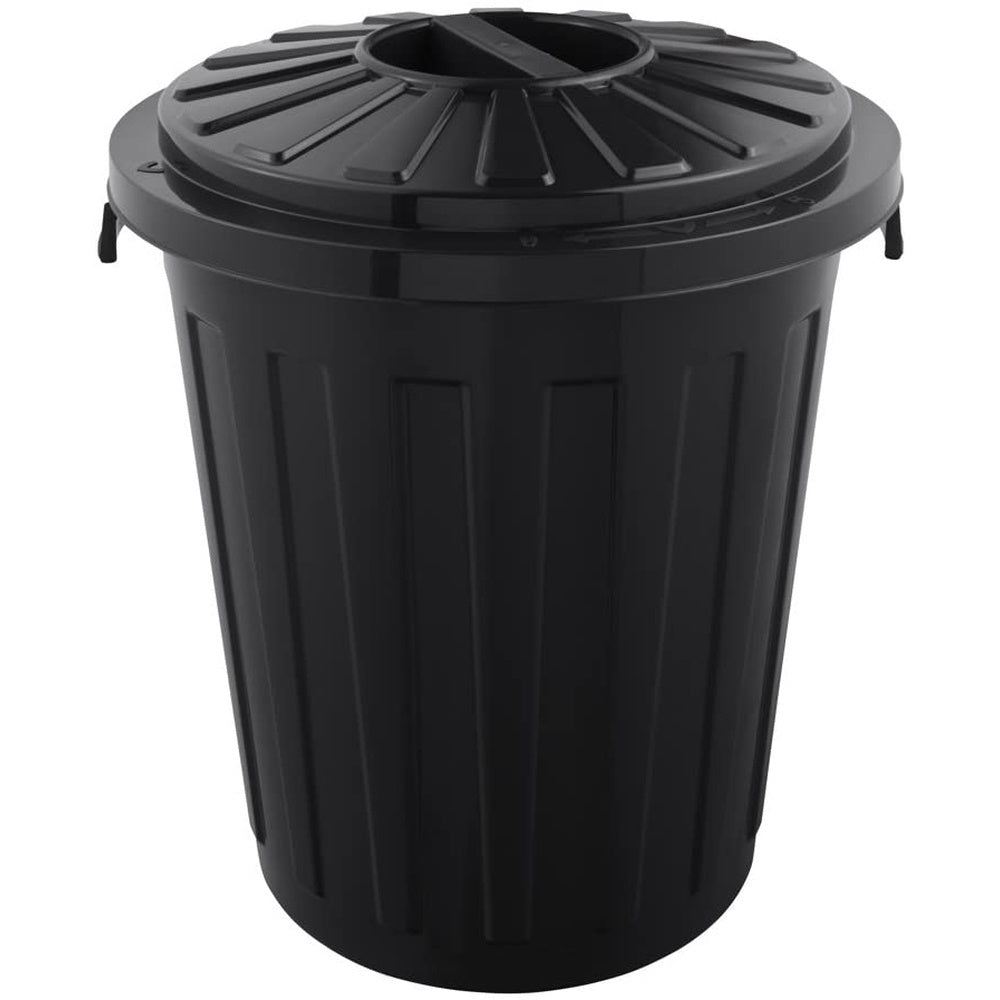 Cubo De Basura / Papelera Polivalente Con Tapa Cerrable, Grande, Plástico Resistente (pp), 23 L, Mats, Grafito_0