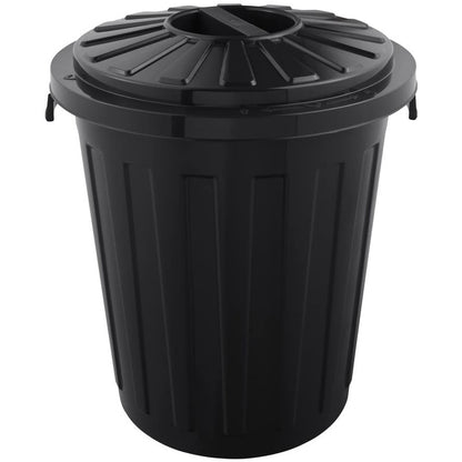 Cubo De Basura / Papelera Polivalente Con Tapa Cerrable, Grande, Plástico Resistente (pp), 23 L, Mats, Grafito_0
