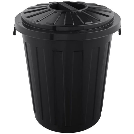 Cubo De Basura / Papelera Polivalente Con Tapa Cerrable, Grande, Plástico Resistente (pp), 23 L, Mats, Grafito_0