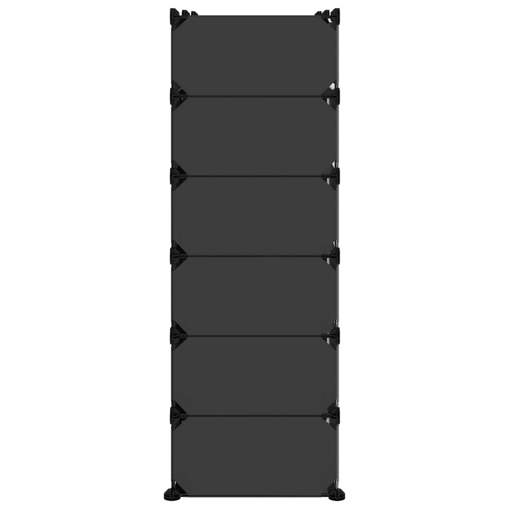 Zapatero Pp Negro 94,5x36,5x106 Cm / Vetonek_0