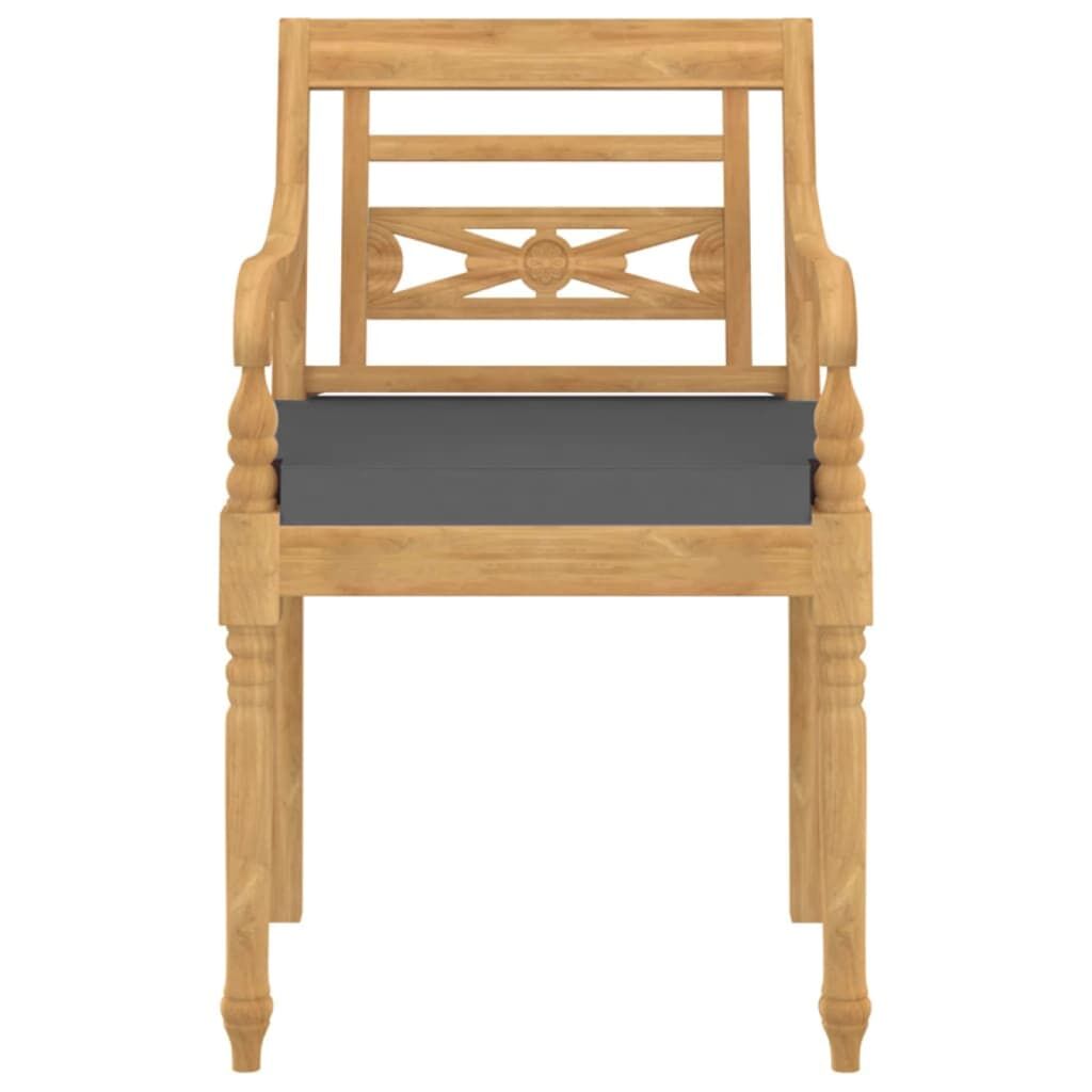 Vidaxl Sillas Batavia Con Cojines 4 Unidades Madera Maciza De Teca_3