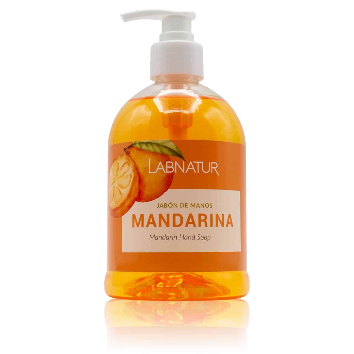 Jabón de Manos de Mandarina Labnatur 500 ml | Aroma Cítrico y Afrutado | Limpieza Refrescante | Uso Diario | Vegano_0