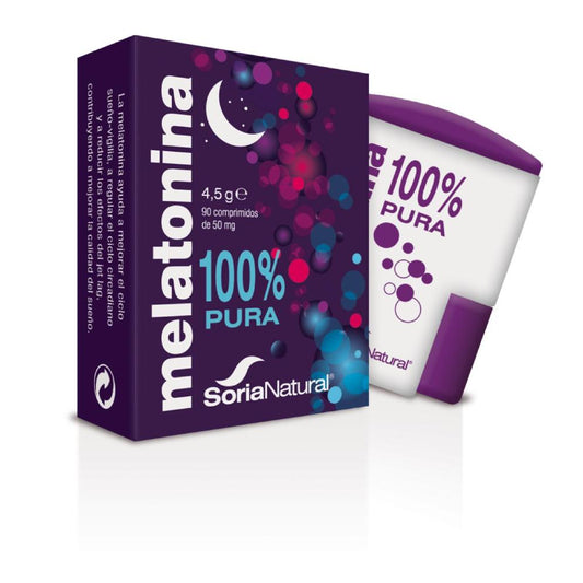 Melatonina 100% Pura Soria Natural 90 Comprimidos 