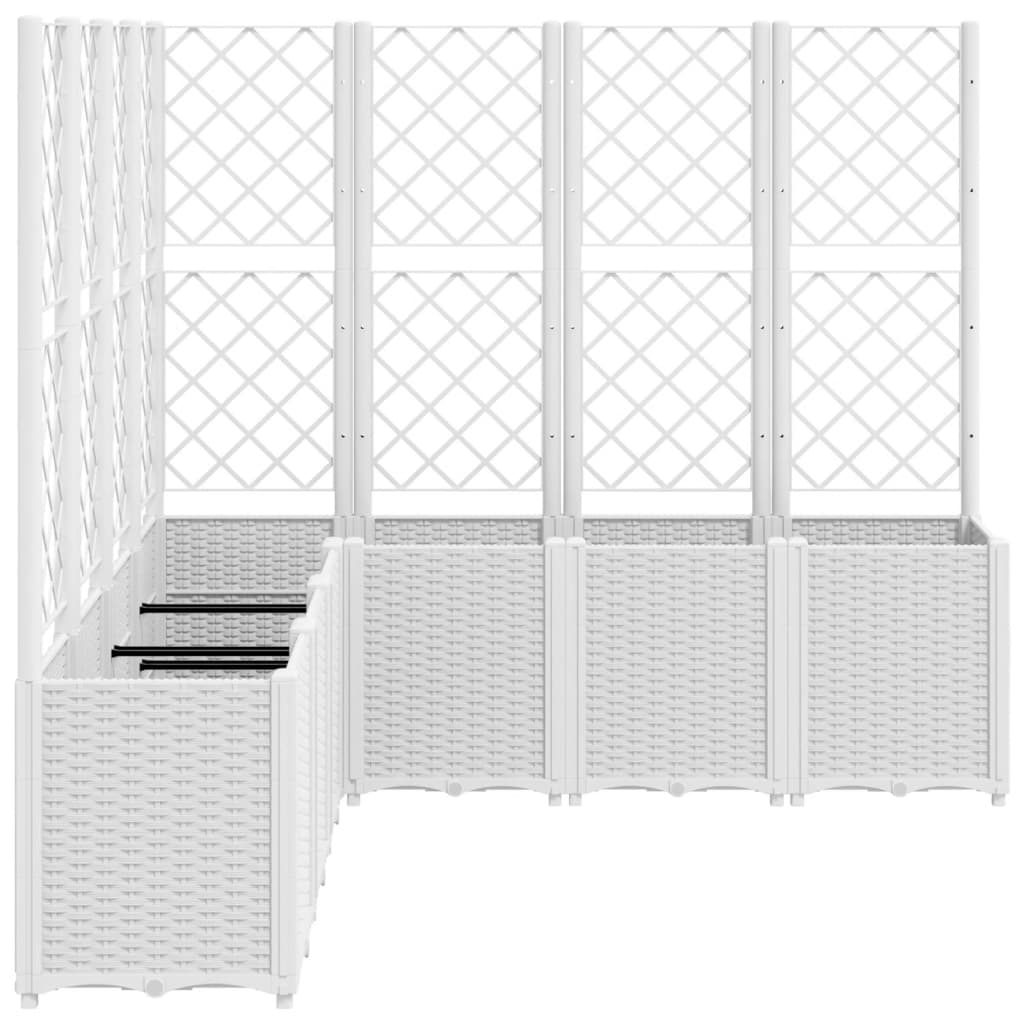 Jardinera Con Enrejado Pp Blanco 160x160x140 Cm_3