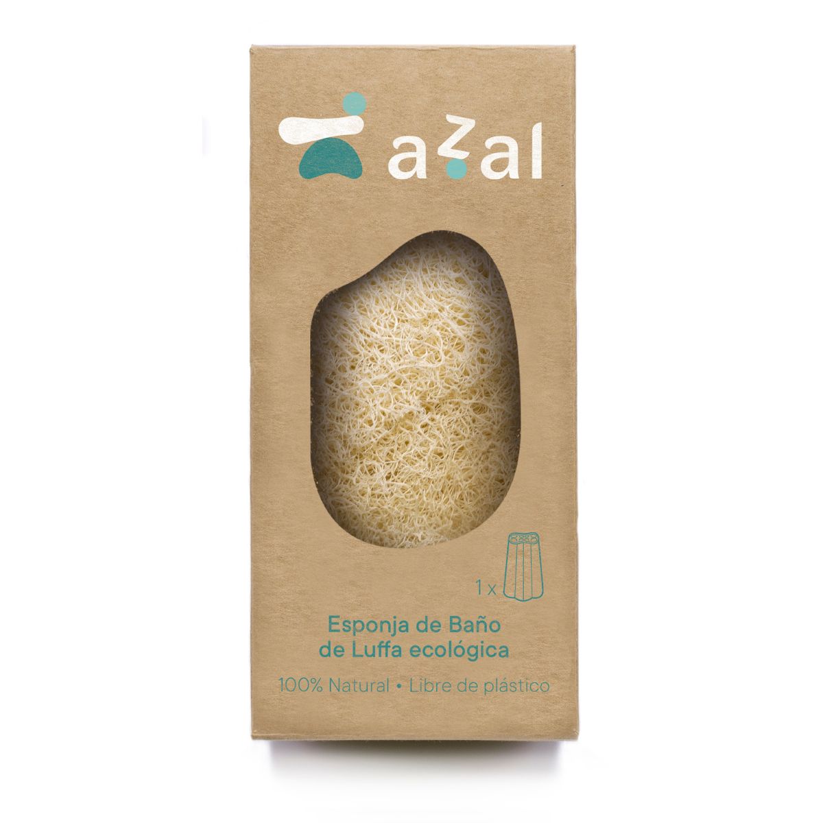 Esponja de Luffa-exfoliante corporal pequeña a granel, aprox. 12 cm. Azal.