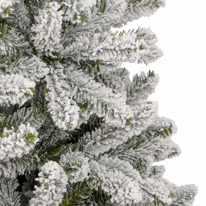 Vidaxl Árbol De Navidad Artificial Con Bisagras Y Nieve Flocada 180 Cm_5