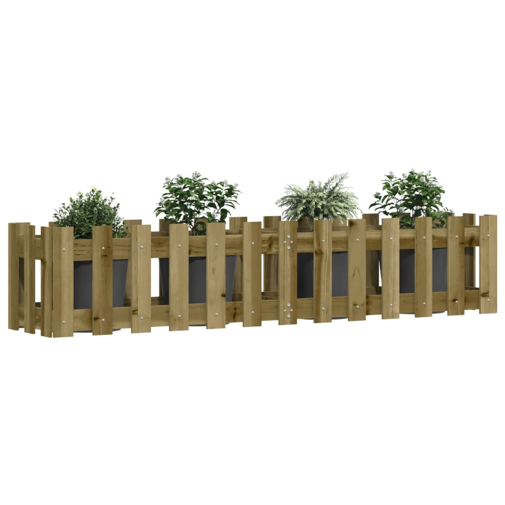 Arriate Elevado Jardín Valla Madera Impregnada Pino 150x30x30cm_2